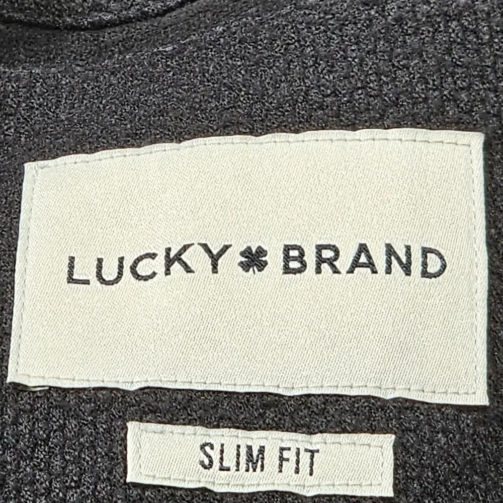 Lucky Brand Blazer Mens Black Knit 2 Button Casual Slim Fit 44R